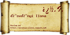 Ásványi Ilona névjegykártya